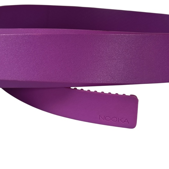 Vintage Y2K Nooka Watch Strip Belt Purple Ratchet Adjustable Unisex 31-38" - Picture 5 of 9